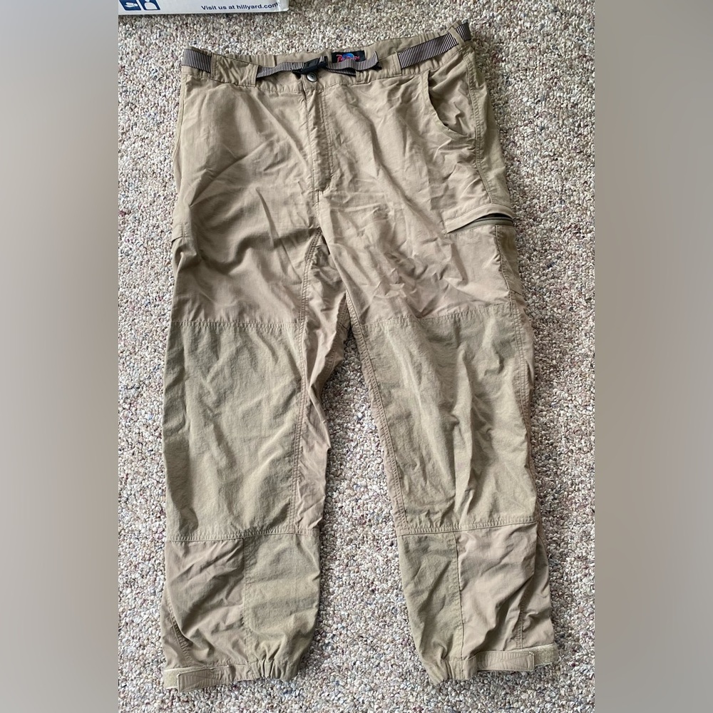 RailRiders Cargo Pants Mens Size L 39x29 Hiking Outdoor Tan Nylon
